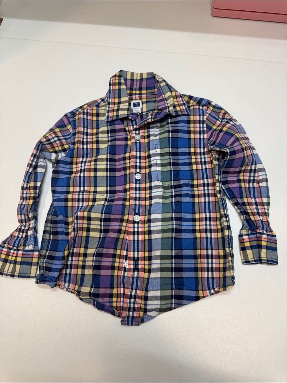 Janie and Jack Kids Multicolor Plaid Button-Up Shirt